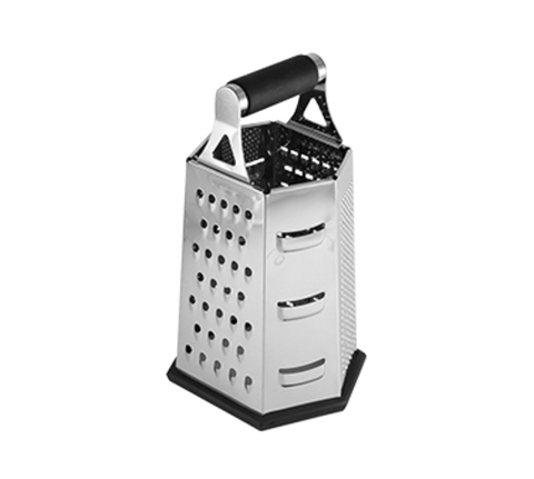 SG204BH Tablecraft 5-1/2" x 4-1/2" x 9-1/4" 6-Sided Stainless Steel Box Grater-Tablecraft Products