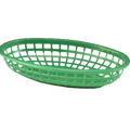 1074G Tablecraft 9-3/8" x 6" x 1-7/8" Green Oval Classic Basket-Tablecraft Products