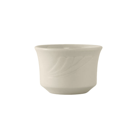 Tuxton China YEB-0752 Bouillon Cup, 7 oz, American White/Eggshell Embossed Ceramic