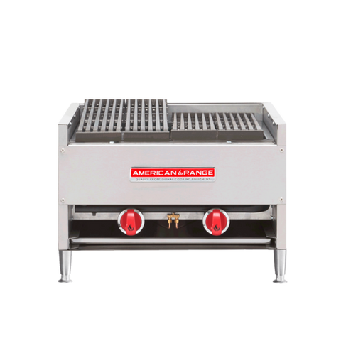 American Range AECB-24 Countertop Gas Lava Rock Charbroiler, 24 in Wide