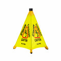 498-20 Alpine Pop-Up Wet Floor Sign, "Caution\" 2-9/10"W X 2-1/2"D X 22-1/5"H, 3-Sided-ALPINE INDUSTRIES