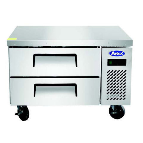 Atosa USA MGF8448GR 35" 2 Drawers Refrigerated Chef Base, Stainless Steel, 4.7 cu. ft.