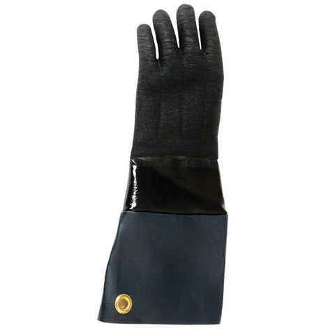 San Jamar T1217 Rotissi-Glove 17" Black Neoprene Elbow-Length Heat-Resistant Gloves
