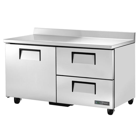 True Mfg. TWT-60D-2-HC 60" 2-Section Worktop Refrigerator with 2 Drawers, 1 Door and Hydrocarbon Refrigerant