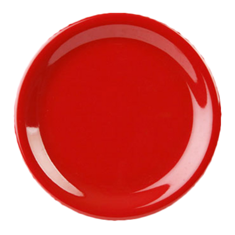 Thunder Group CR110PR Pure Red Melamine 10-1/2" Narrow Rim Plate