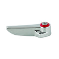 001637-45 T&S Brass 2-3/16" Chrome Plated Lever Handle w/ Red Index and Screw-T&S Brass