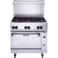 36S-6B Vulcan 36" 6 Burner Gas Range w/ Standard Oven - NG-Vulcan FEG