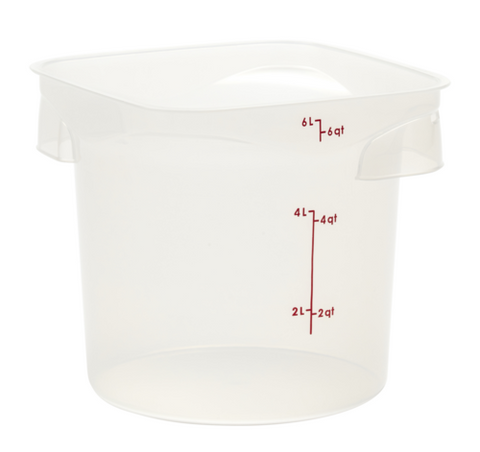 6RFSPROPP190 Cambro CamRound® FreshPro Round Food Container, 6 qt.-Cambro