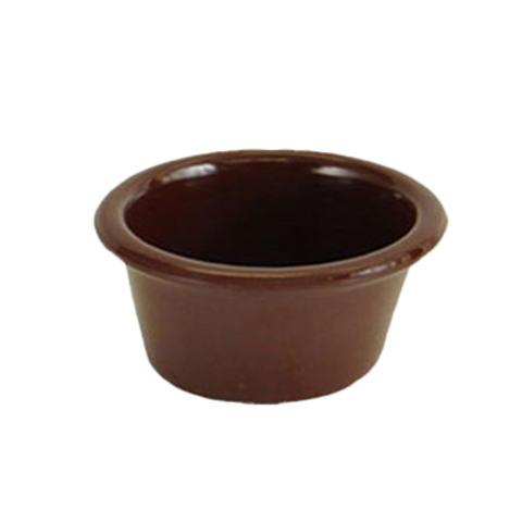 Thunder Group ML539C1 6 oz Smooth Melamine Ramekin, Chocolate
