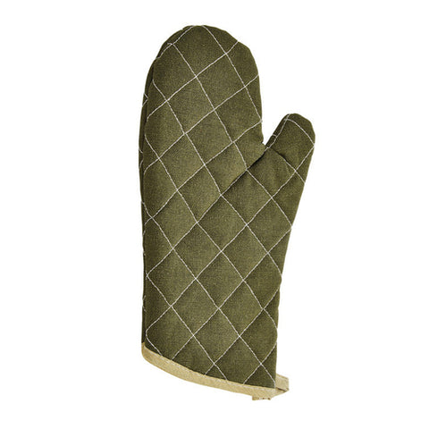 OMF-13 Winco 13" Green Cotton Oven Mitt-WINCO