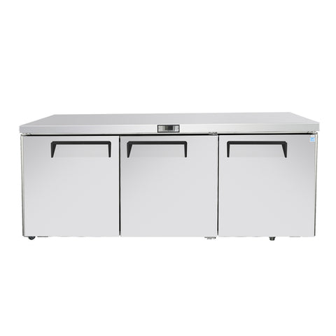 Atosa MGF8404GR 72" Three-Section Undercounter Refrigerator