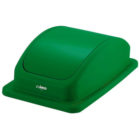 Winco PTCL-23GR Green Swing Lid for 23-Gallon Slender Trash Cans