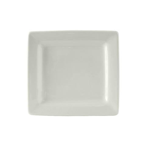 Tuxton China BWH-0603 6" x 5-1/2" White Rectangular DuraTux Plate
