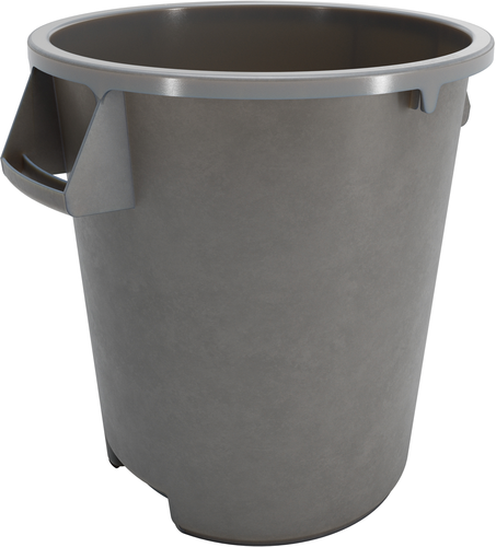 84101023 Carlisle Trash Can, 10 Gallon, Round, Gray-CFS Brands