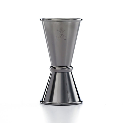 Mercer Culinary M37000BK Barfly 0.5 oz / 0.75 oz Gun Metal Black Japanese Style Jigger