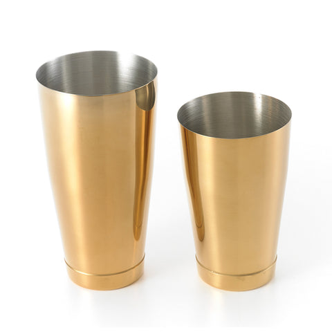Mercer Culinary M37009GD Barfly 2-Piece Gold-Plated Boston Cocktail Shaker Set, 28 oz. & 18 oz.