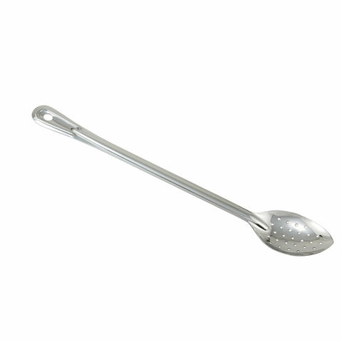 Winco BSPT-18 18" Perforated Heavy-Duty Stainless Steel Basting Spoon