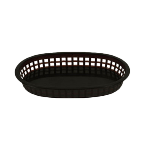Thunder Group PLBK1034K 10-3/4" Oblong Black Polypropylene Fast Food Basket