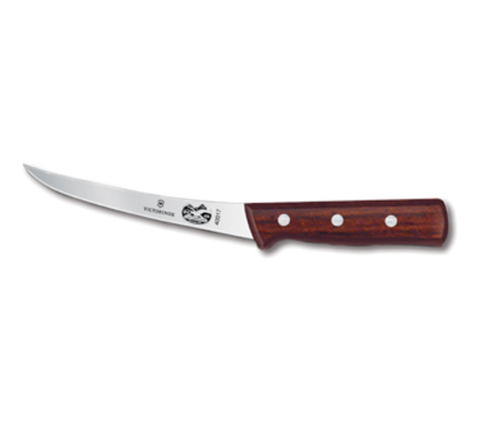 5.6606.15-X1 Victorinox 6" Narrow Semi-Stiff Curved Boning Knife w/ Rosewood Handle-Victorinox Swiss Army