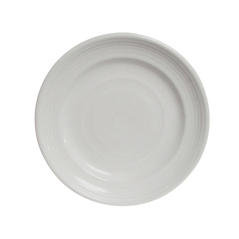 Tuxton China CWA-120 12" Round Concentrix Ceramic Dinner Plate - White, Wide Rim