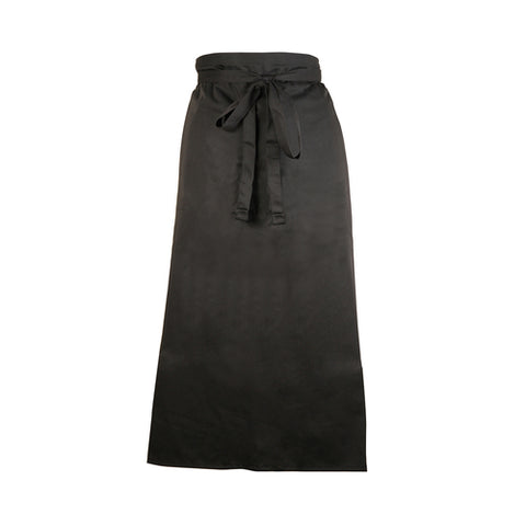 Mercer Culinary M61130BK Genesis Black Poly-Cotton Bistro Apron - 33 x 29