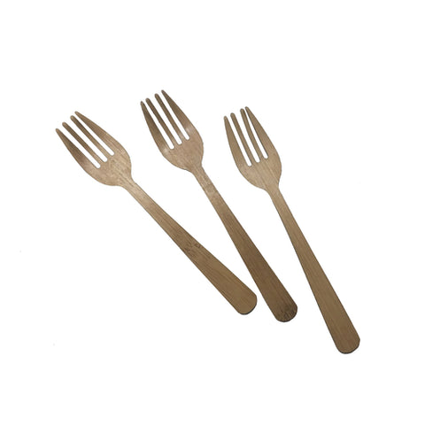 Tablecraft Products BAMDF475 4-3/4" Bamboo Disposable Fork, Pack of 100