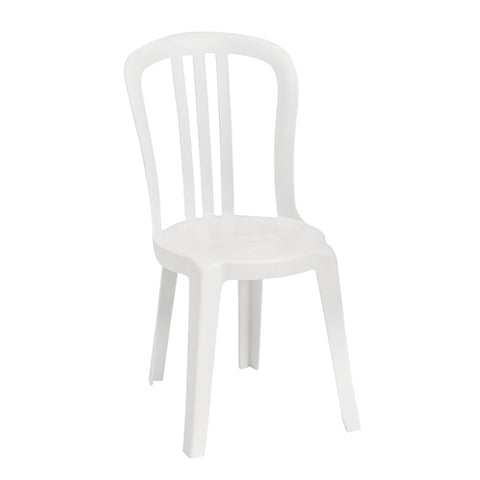 US495504 Grosfillex Bistro Stacking Chair, White