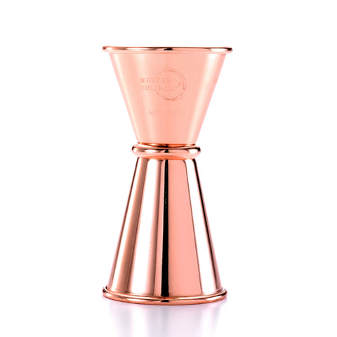 Mercer Culinary M37000CP Barfly 1/2 oz. x 3/4 oz. Copper-Plated Japanese Style Jigger