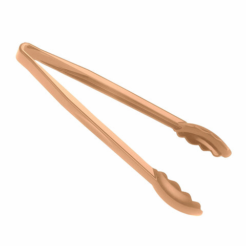Cambro 12TGS133 Lugano 12" Beige Scallop Grip Plastic Tongs