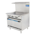 TAR-36G Turbo Air 36" Gas Range Griddle Top w/ (1) Oven-Turbo Air