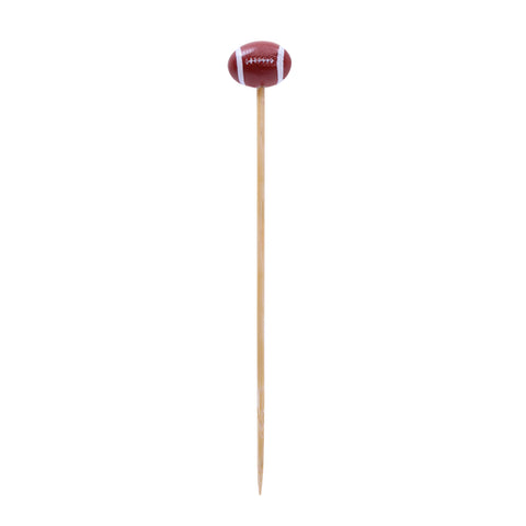 TableCraft Products BAMSP645 4.5" Football Disposable Bamboo Sport Pick