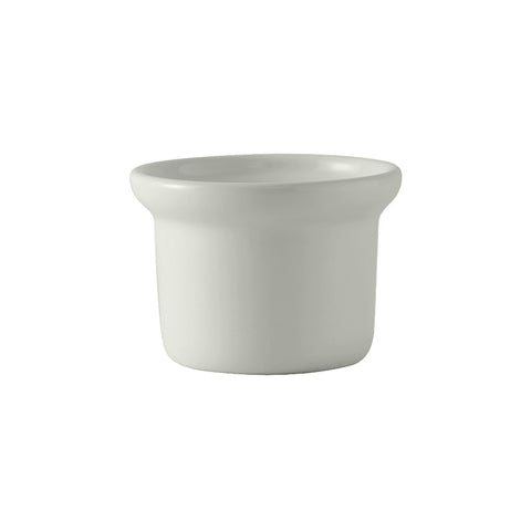 Tuxton China BWS-0805 White 8 oz. Petite Marmite Soup Crock Bowl