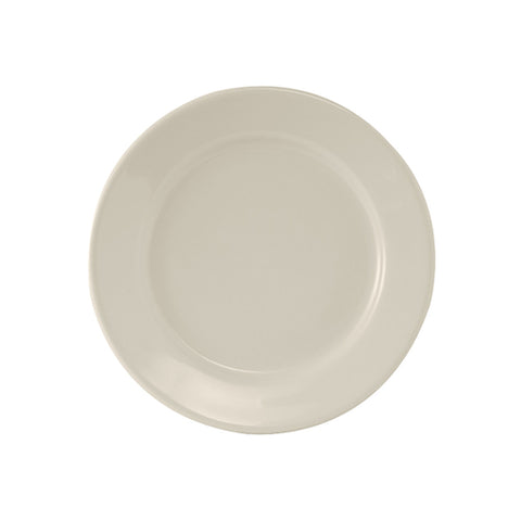 Tuxton China TRE-006 Reno 6-5/8" Round Wide Rim Eggshell Plate