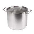 SST-20 Winco 20 Qt. Stainless Steel Stock Pot w/ Lid-WINCO