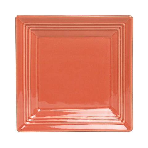 Tuxton China CNH-0845 Concentrix 8-1/2" Cinnebar Square China Plate
