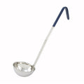 LDC-8 Winco 8 Oz. Stainless Steel Ladle w/ Blue Handle-WINCO