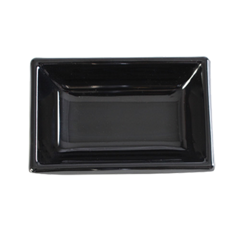 19001BK Thunder Group Black 2 Oz. Rectangular Melamine Sauce Dish