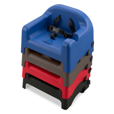 911414 CFS Brands Stackable Booster Seat, 50 lb. capacity- BLUE-CFS Brands