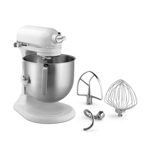 KitchenAid Commercial KSM8990WH NSF Certified 8 Qt Bowl-Lift Commercial Stand Mixer (White)