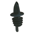 350-08 Spill Stop Black Plastic Liquor Pourer-SPILL-STOP