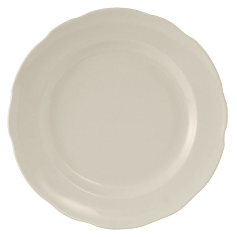 TSC-016 Tuxton Shell 10-7/8" Eggshell Scalloped Edge China Plate