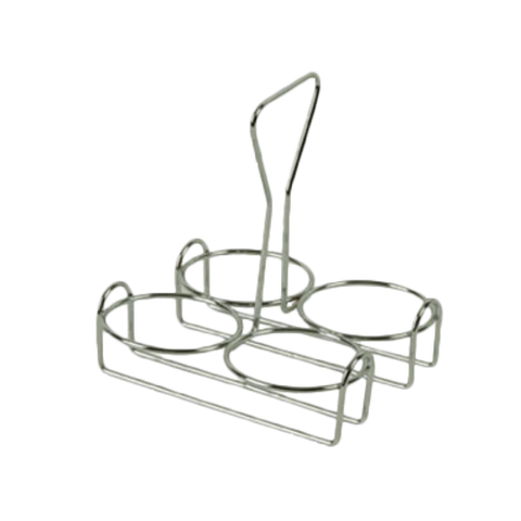 Thunder Group SLCJH004 Stainless Steel 4-Hole Tabletop Condiment Rack