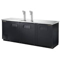 TDD-4-HC True 90" Black 2-Column Draft Beer Dispenser w/ (4) Keg Capacity-True MFG Co.