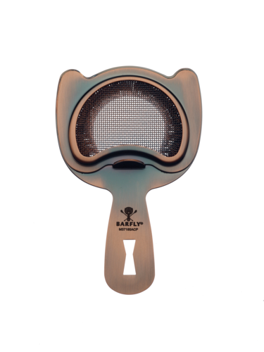 Mercer Culinary Barfly M37185ACP 6" Antique Copper Fine Mesh Spring Bar Strainer