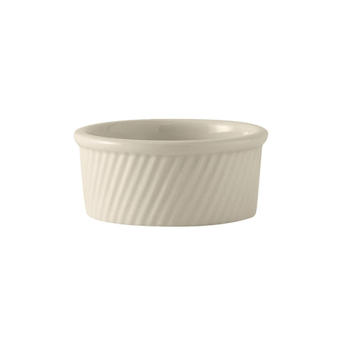Tuxton China BEX-1604 13.5 oz Round Swirl Souffle Dish