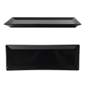 29115Bk Tgroup Plate, 15"X5-1/4" Deep, Rectangular, Melamine, Black-Thunder Group