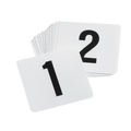 TN100 Tablecraft 4" x 4" Plastic #1-100 Number Card Sign Set-Tablecraft Products