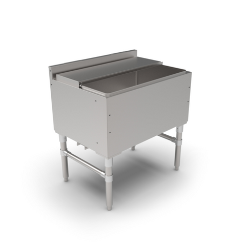 John Boos UBIB-2130-CP10-X 30" Underbar Ice Bin / Cocktail Unit with 10-Circuit Cold Plate