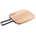 10076 TableCraft Products Industrial Collection™ Rectangular Paddle, Acacia with Metal Banding, 8.25 x 9.125\" 14.125" L w/ Handle-Tablecraft Products