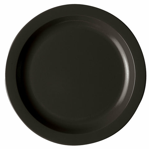 Cambro 10CWNR110 Camwear 10" Black Narrow Rim Polycarbonate Plate